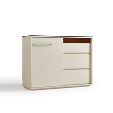 Buffet moderne surface en verre 120 cm