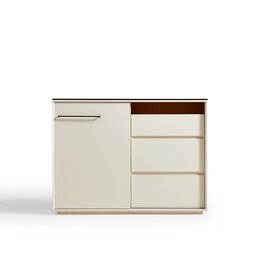 Buffet moderne surface en verre 120 cm