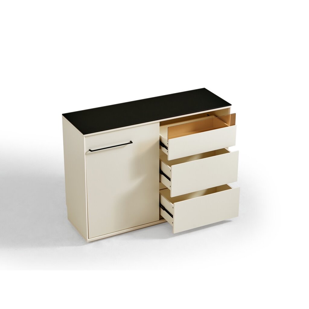 Buffet moderne surface en verre 120 cm
