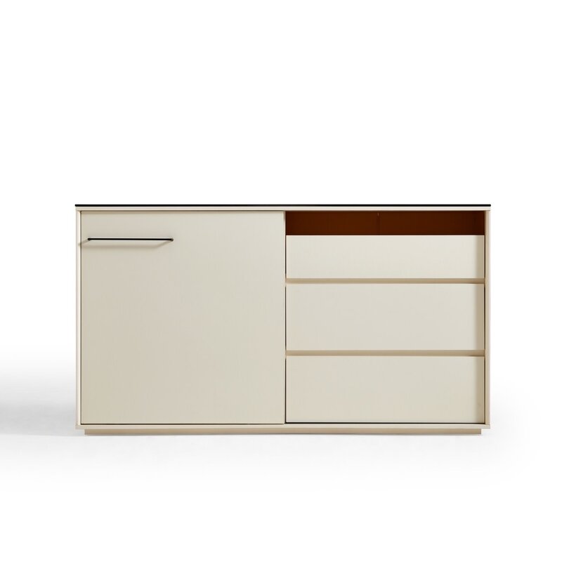 Buffet moderne surface en verre 160 cm