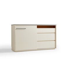 Buffet moderne surface en verre 160 cm