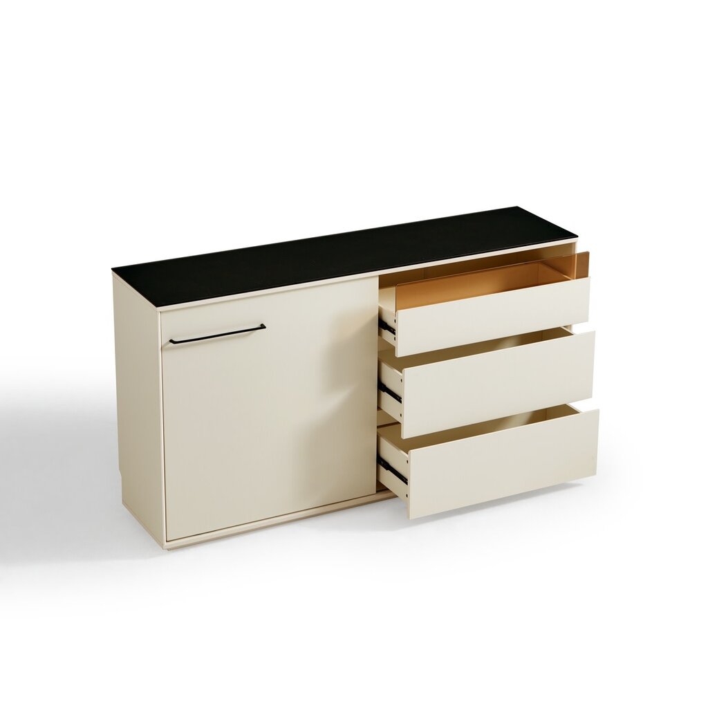 Buffet moderne surface en verre 160 cm