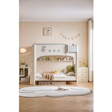 Lit Mezzanine 120x190 cm avec étagères Blanc