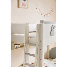 Lit Mezzanine 120x190 cm avec étagères Blanc