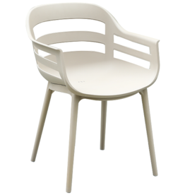 Berlin - Chaise de table en résine Beige (31852)