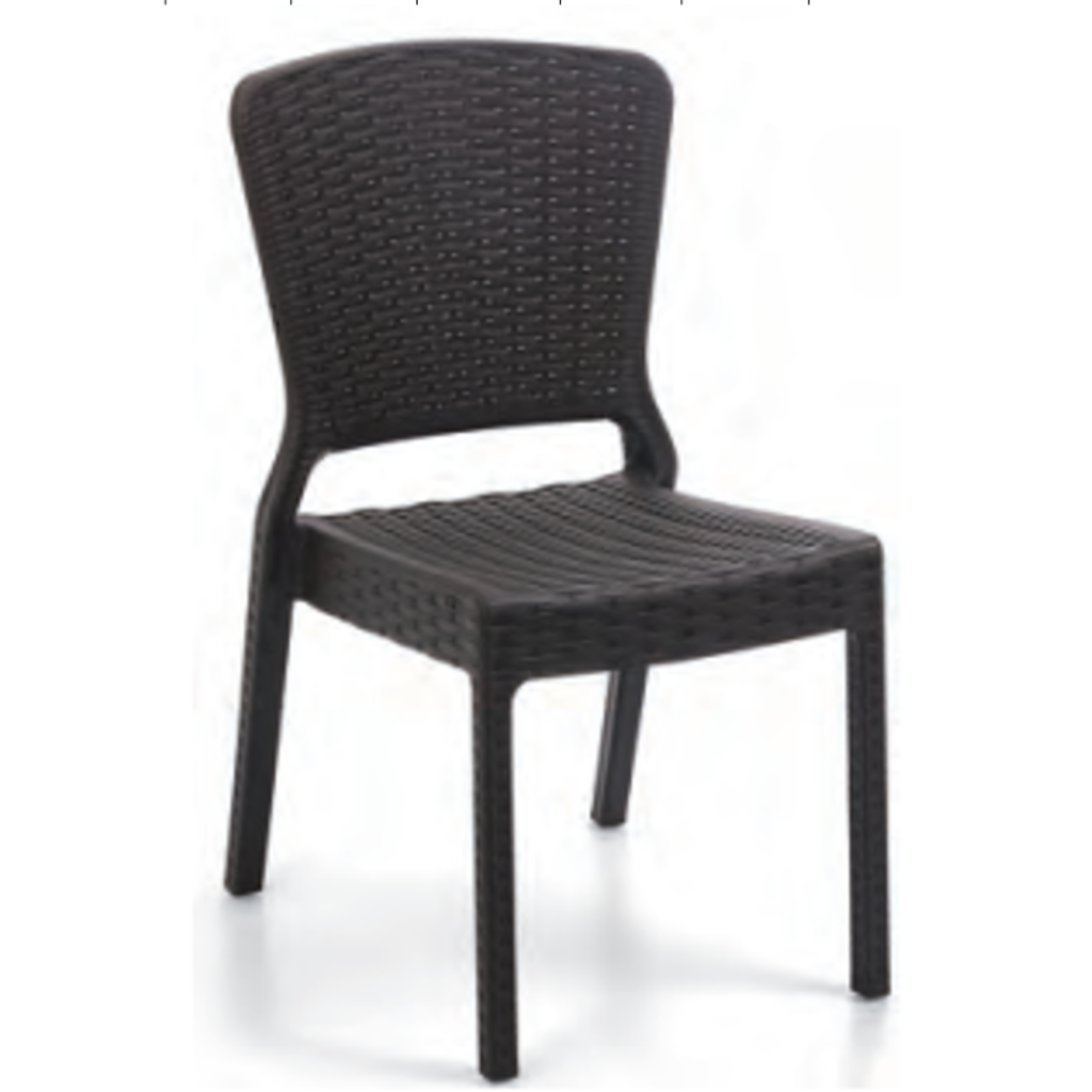 Roma - Chaise en résine Marron (A0542)