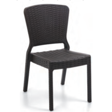 Roma - Chaise en résine Marron (A0542)