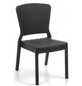 Roma - Chaise en résine Marron (A0542)