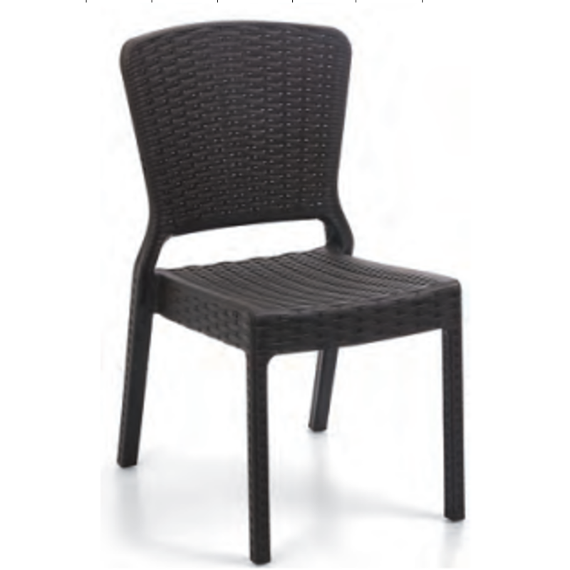 Roma - Chaise en résine Marron (A0542)