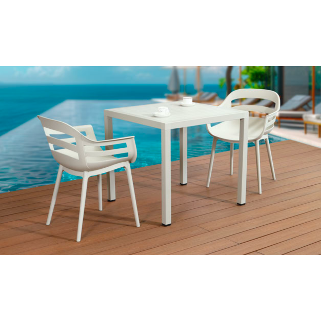 Berlin - Chaise de table en résine Beige (31852)