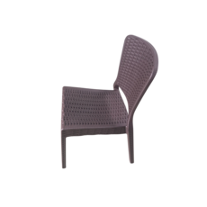 Roma - Chaise en résine Marron (A0542)