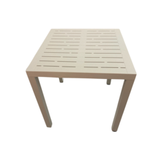 Nova - Table plateau en résine et pieds en aluminium Beige (31852 )
