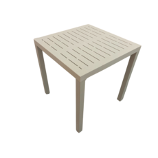 Nova - Table plateau en résine et pieds en aluminium Beige (31852 )