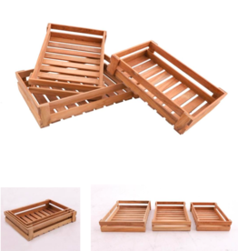 Cagette Macon en teck (Set de 3)