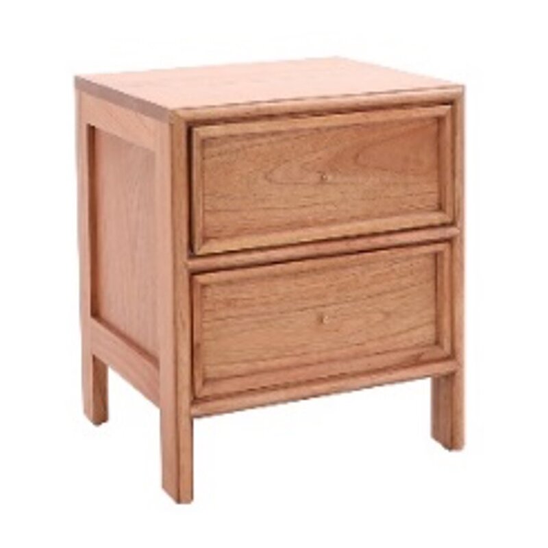 Table de chevet 2 tiroirs Mindi foot