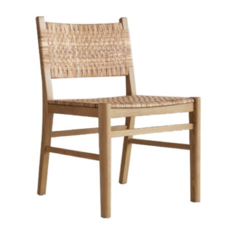 Orlando chaise en teck et rotin