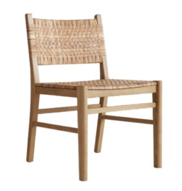 Orlando chaise en teck et rotin