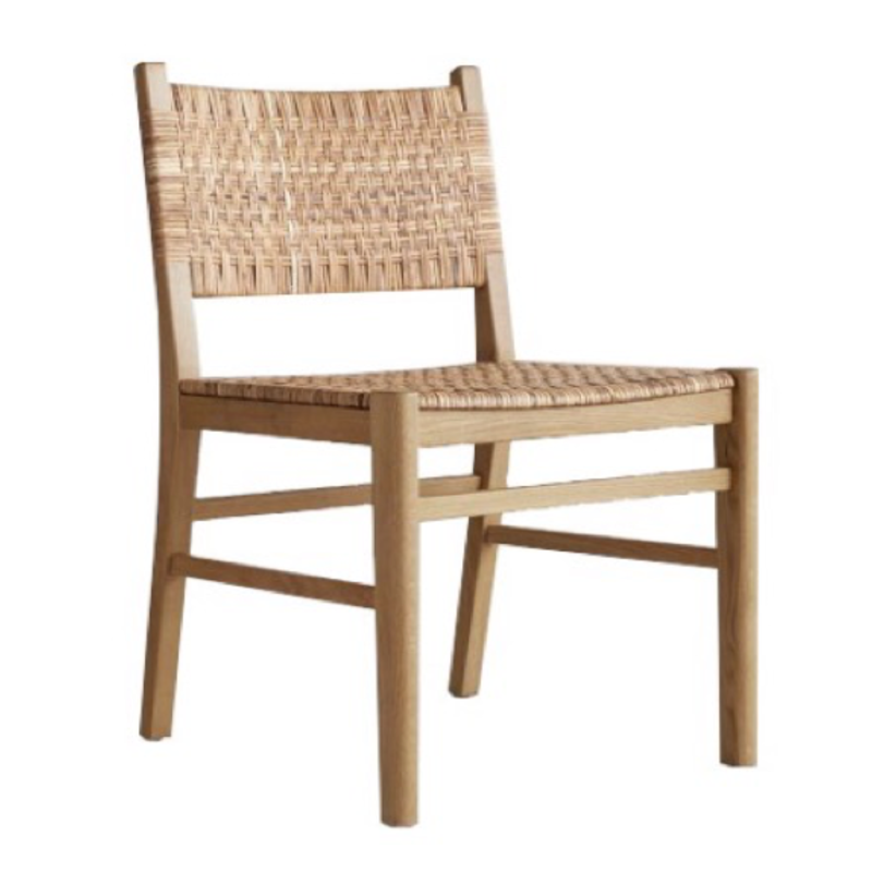 Orlando chaise en teck et rotin