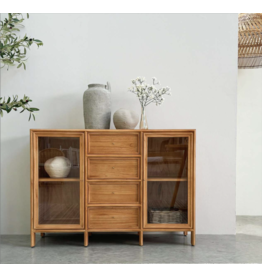 Buffet 2 portes 4 tiroirs en Mindi