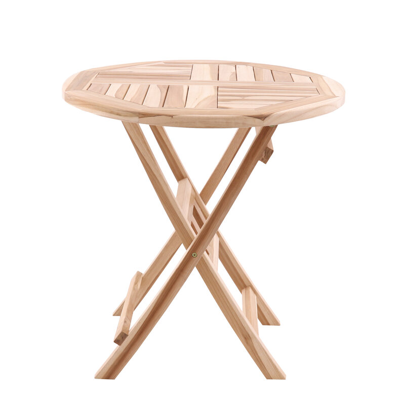 Table pliante Southampton Ø70cm slatted legs