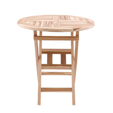 Table pliante Southampton Ø70cm slatted legs