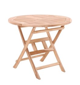 Table pliante Southampton Ø90cm slatted legs