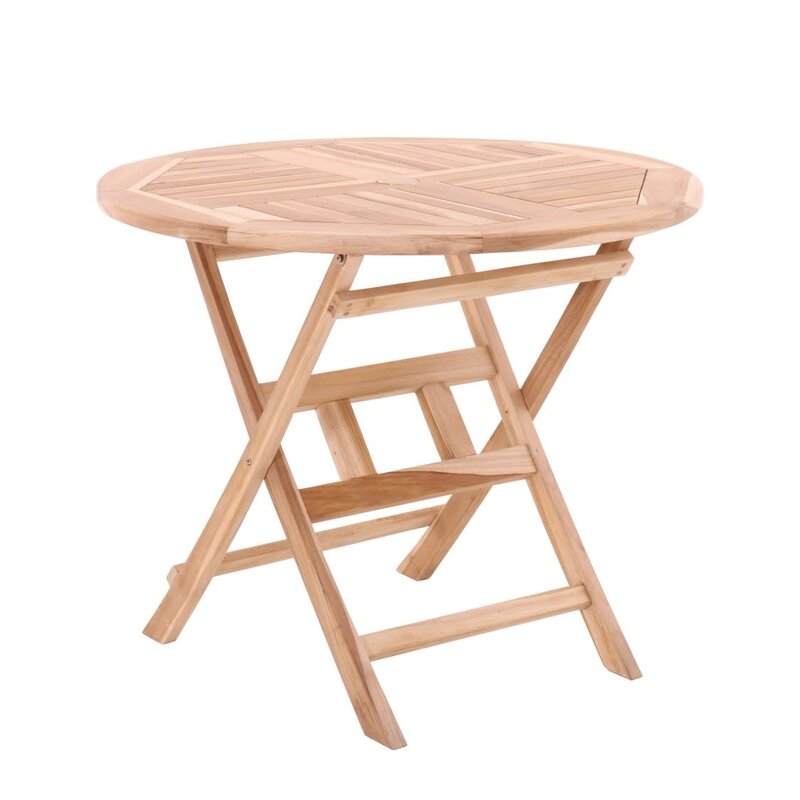 Table pliante Southampton Ø90cm slatted legs