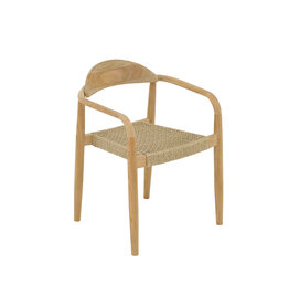 Chaise Elly avec accoudoirs et tissage Polystrand