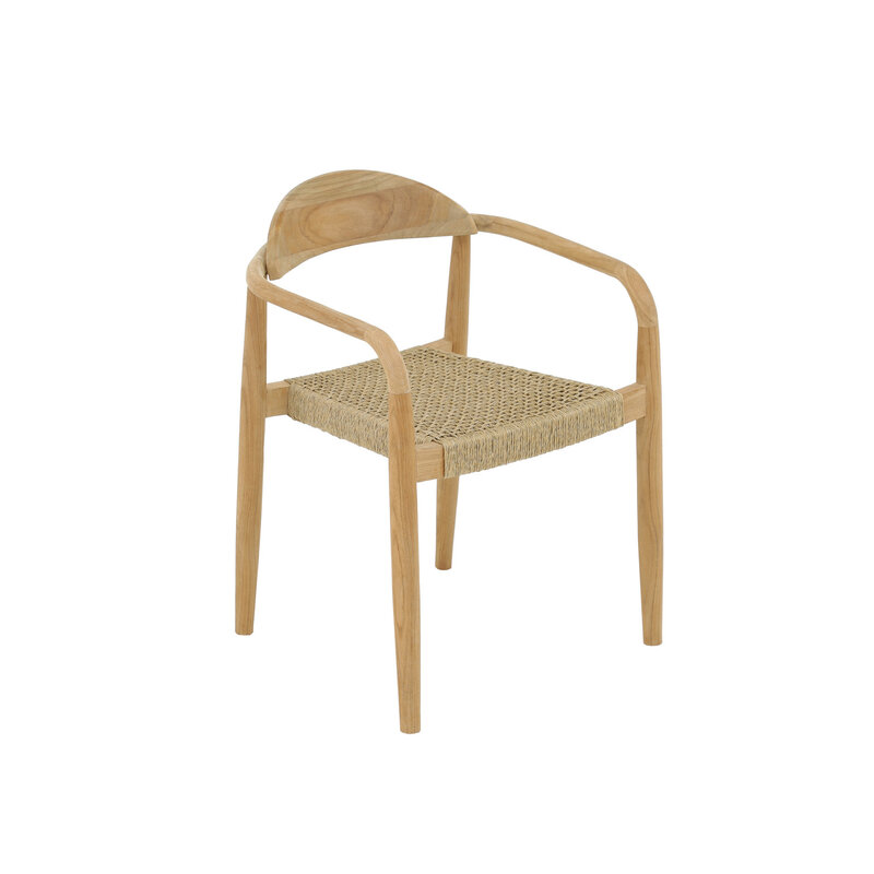 Chaise Elly avec accoudoirs et tissage Polystrand