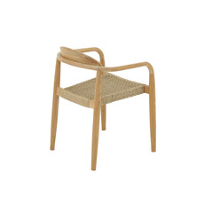 Chaise Elly avec accoudoirs et tissage Polystrand