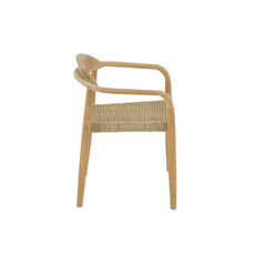 Chaise Elly avec accoudoirs et tissage Polystrand
