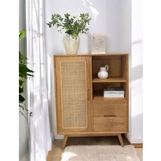 BOHO - Armoire 1 porte en teck 90x45x120 cm