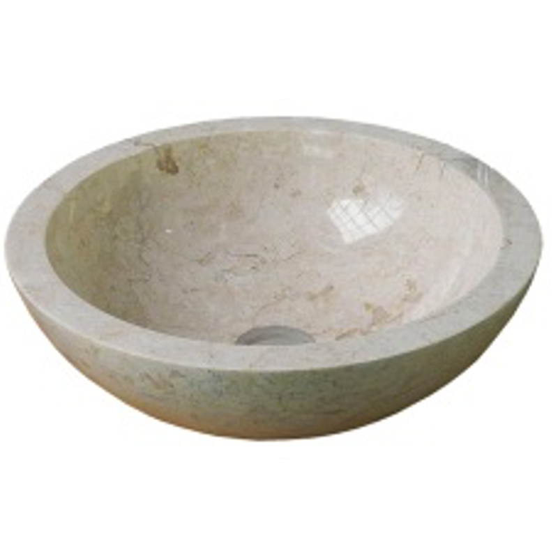 Vasque en marbre blanc Ø 40x15 cm
