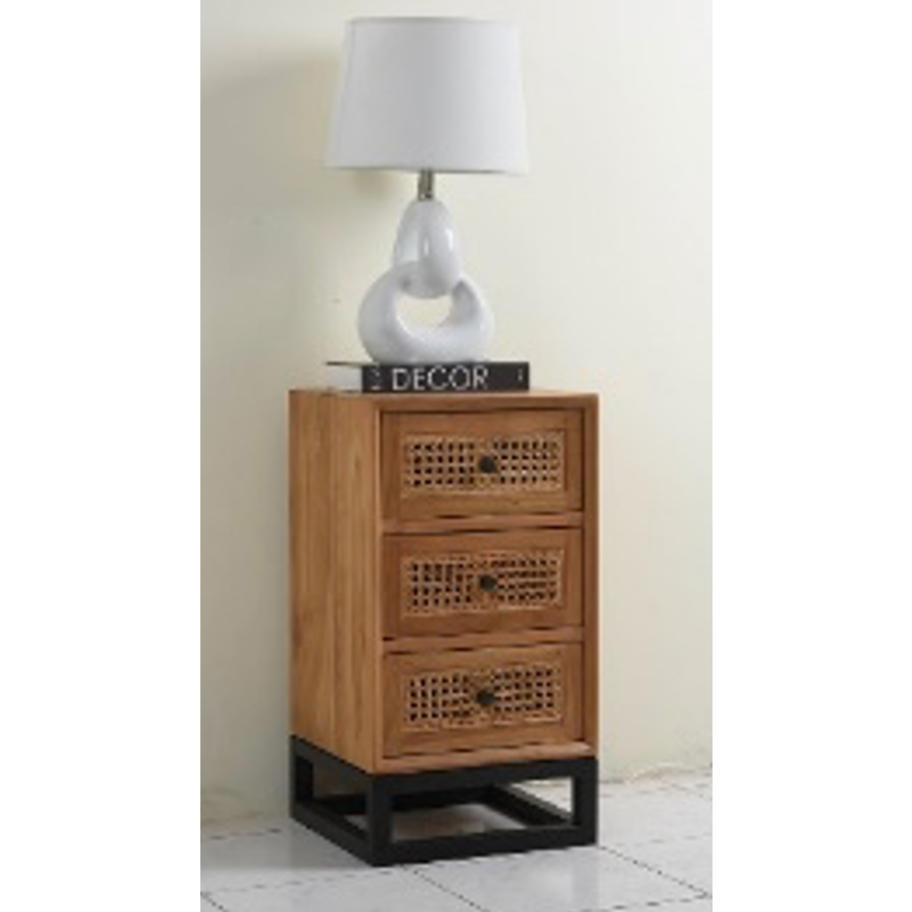 BAHAMAS - Table de chevet en teck 35x35x65 cm
