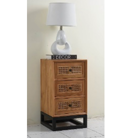 BAHAMAS - Table de chevet en teck 35x35x65 cm