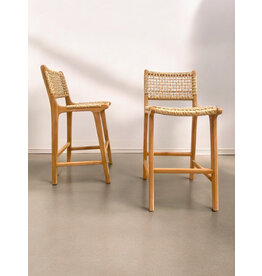 CANGGU - Chaise de bar en teck 46x57x95 cm