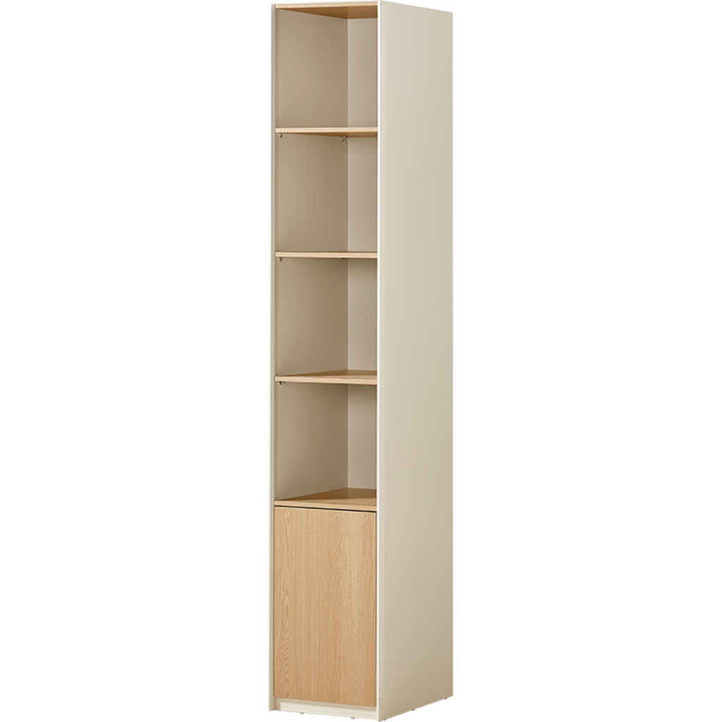 Étagère colonne 240 cm Bois + Blanc