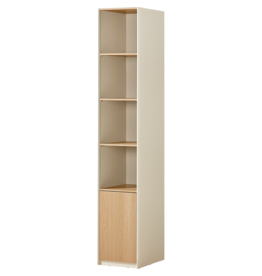 Étagère colonne 240 cm Bois + Blanc