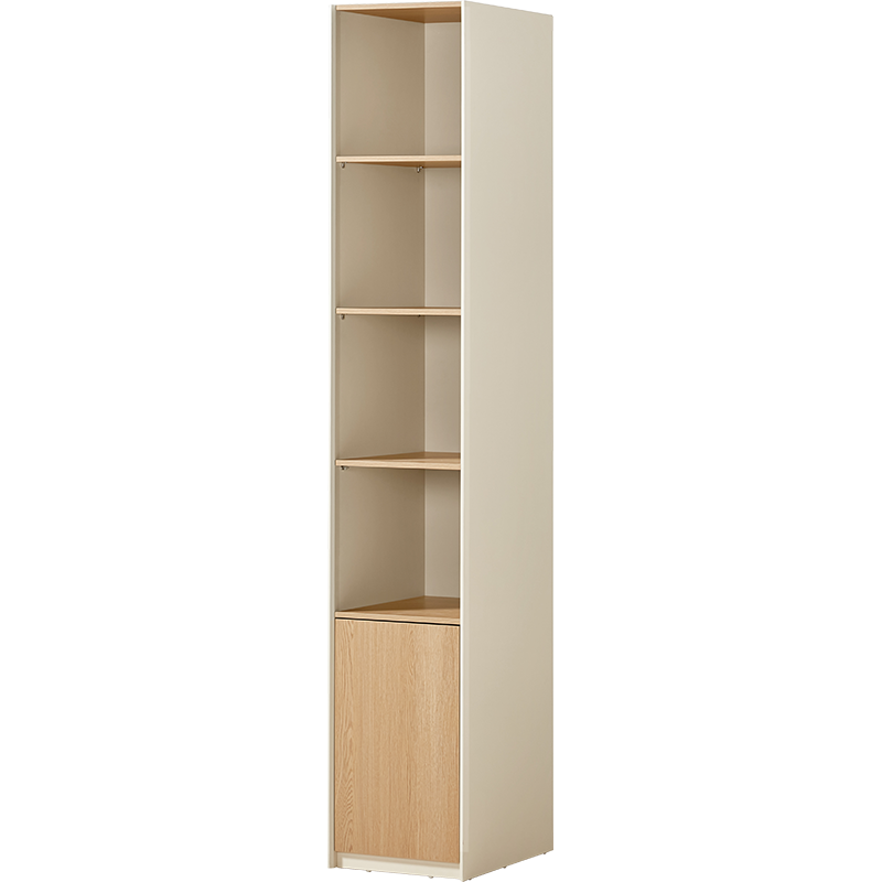 Étagère colonne 240 cm Bois + Blanc