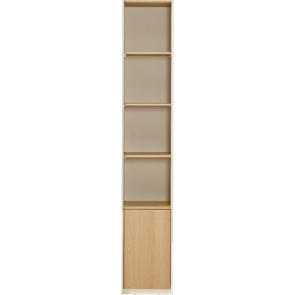 Étagère colonne 240 cm Bois + Blanc