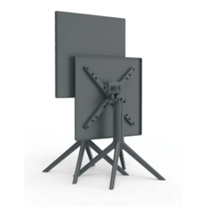 Table carrée d'extérieur en résine noir