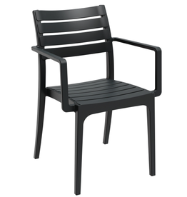 Mexico - Chaise de table en résine avec accoudoirs