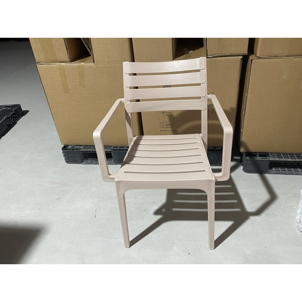 Mexico - Chaise de table en résine avec accoudoirs