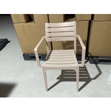 Mexico - Chaise de table en résine avec accoudoirs