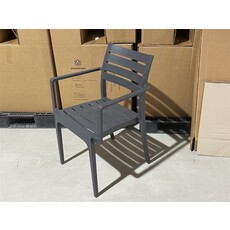 Mexico - Chaise de table en résine avec accoudoirs