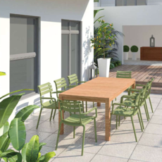 Marseille - Chaise de table en résine avec accoudoirs