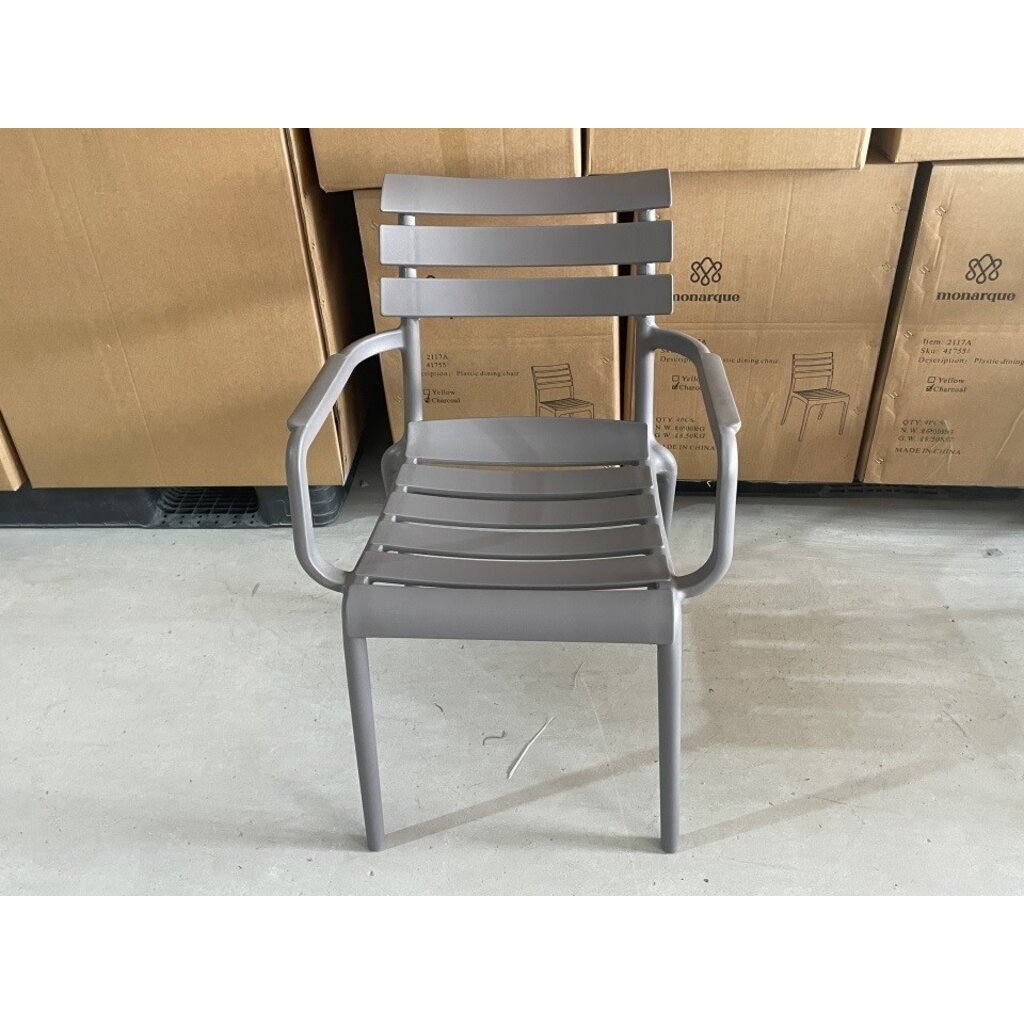 Marseille - Chaise de table en résine avec accoudoirs