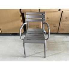 Marseille - Chaise de table en résine avec accoudoirs