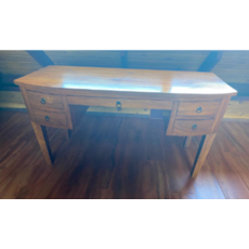 Bureau 5 tiroirs avec arrondis 150x60x80 Cm Naturel