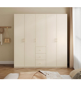 Copenhague Armoire penderie 5 portes 200 cm